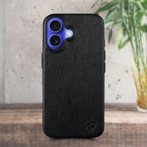Hülle für iPhone 16 Premium Echt Leder Case | Nahtloses Design - Bild 1 von 5