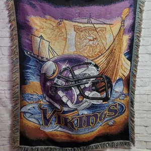 Minnesota Vikings NFL Woven Tapestry Throw Blanket 48"x60" - Picture 1 of 4