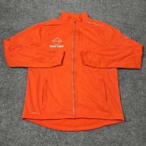Saucony Jacket Mens M Lightweight Orange Fleet Feet Sports Road Crew Flexshell - Picture 1 of 18