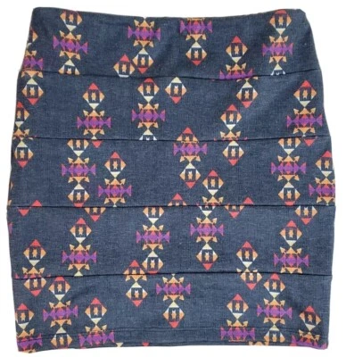 Falda Nollie Talla Juniors S Pequeña W23 Elastizada Patrón Geométrico Gris Naranja Foto 1 de 4