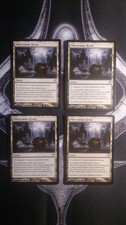 4x Ghost Quarter RUSSIAN Uncommon Land NM (Innistrad) MTG x4