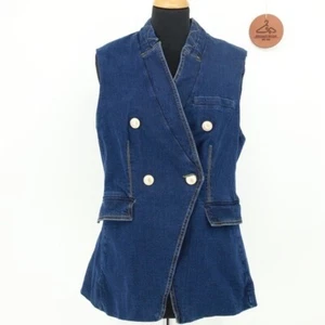 AVEC LES FILLES Denim Vest NWT Size Medium - Picture 1 of 10