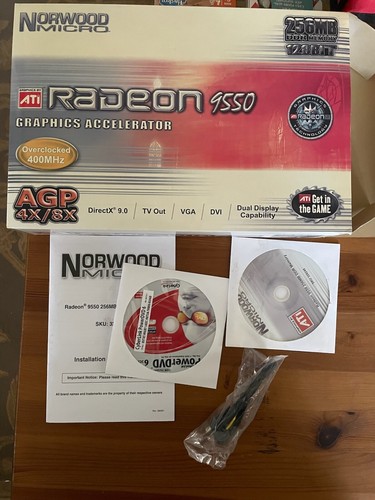 ATI Radeon 9550. Retail Box with CD and manual. NO GRAPHICS CARD | eBay