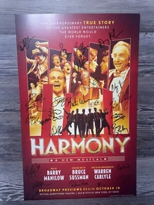 DARSTELLUNG SIGNIERT, HARMONY, EIN NEUES MUSICAL, BROADWAY FENSTER KARTE/POSTER - Bild 1 von 9