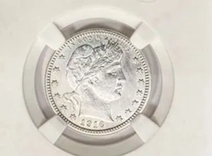 1916-D Barber Quarter : Choice BU - Picture 1 of 2