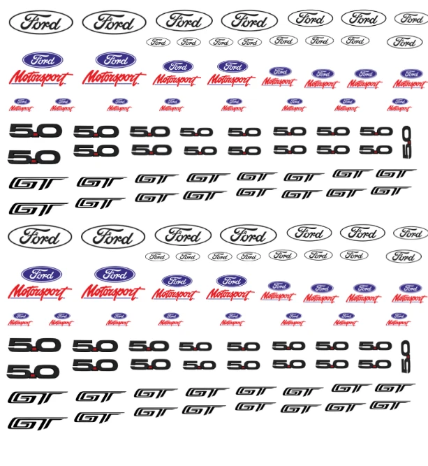 1/64 Ford Ford MOTORSPORTS 5.0 Waterslide Decals  MADE IS THE USA - Image 1 of 1