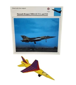 ©1973 Matchbox Mirage F1 Jet Aircraft Diecast Replica With Laminated Info Card - Picture 1 of 20
