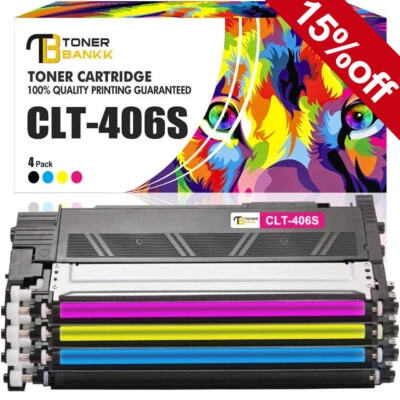4 Toner für Samsung Xpress C410W C460W C460FW CLP-365 CLX-3300 CLX-3305 CLT-406S - Bild 1 von 4