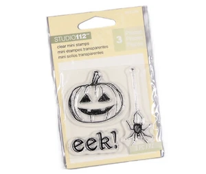 EK Success INKADINKADO Clear Stamps HALLOWEEN #3 - Jack O Lantern Cling Stamps - Picture 1 of 1