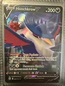 Pokémon TCG Honchkrow V stelle brillanti Holo ultra raro quasi nuovo - Foto 1 di 1
