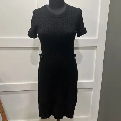 Banana Republic Knit Sweater Dress “Luxury Cashmere Blend” Medium Black - Image 1 of 4