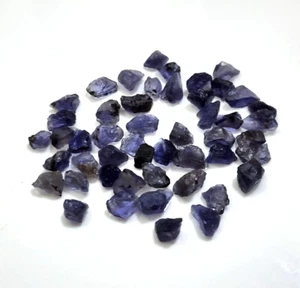 Unique 50 Pcs Lot Iolite Raw Size 6-9 MM Loose Gemstone Jewelry For Making - Picture 1 of 6