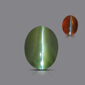 IGI Certified 0.86 Ct Cats Eye Alexandrite Oval Natural Untreated Deep Green - Picture 1 of 7