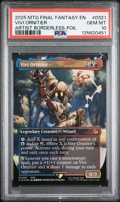 MTG Final Fantasy Vivi Ornitier Borderless 0321 Foil PSA 10 GEM MT - Image 1 of 2