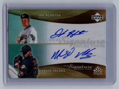 2005 Upper Deck Reflections #JBMV Joe Blanton / Merkin Valdez Dual Signatures - Image 1 of 2