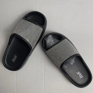 New Women Extremely Comfy Bling Rhinestone Cloud Slide Sandal Flip Flop Open Toe - Picture 1 of 5