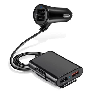 Chargeur véhicule facilement accessible avec câble étendu et quatre sorties - Photo 1 sur 13