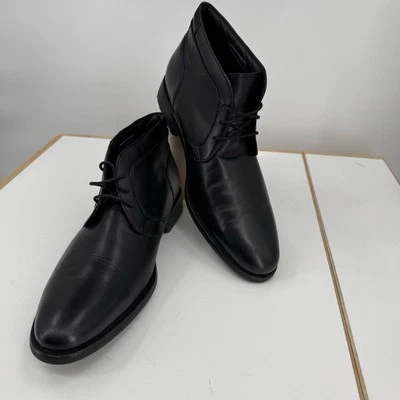 Bota Chukka Cole Haan Nikeair Para Hombre Cuero Negro Puntera Lisa Estilo C09607 Foto 1 de 4