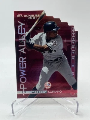 2004 DONRUSS ALFONSO SORIANO POWER ALLEY RED DIE-CUT #D 132/250 SP - Image 1 of 2