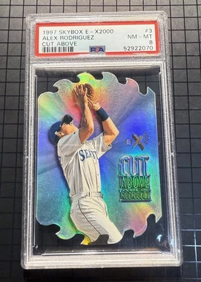 1997 Skybox E-X2000 Cut Above #3 ALEX RODRIGUEZ 🔥 PSA 8 Rare SSP Die-Cut - Image 1 of 3
