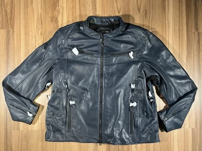 Chaqueta de cuero de vaca Harley Davidson Triple Vent System 2.0 azul Ombré 2XL Foto 1 de 4