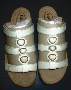 Damenschuhe Größe US 10 Medium Taos NEU flach offene Zehenpartie elfenbeinfarben - Bild 1 von 11