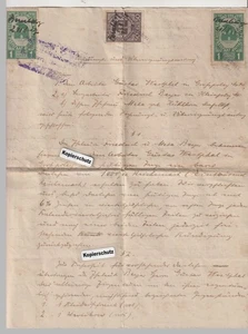 Bernburg Darlehen Übereinskunft 1927 mit Kosten Stempelmarken Freistaat Anhalt - Picture 1 of 4