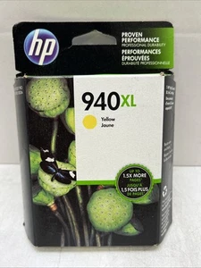 Genuine NEW HP 940XL Yellow Ink Cartridge Sealed March 2018 - Picture 1 of 3