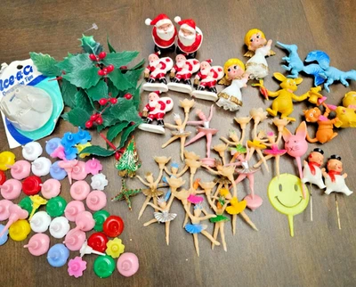 Lote de adornos de pasteles mixtos vintage Foto 1 de 3