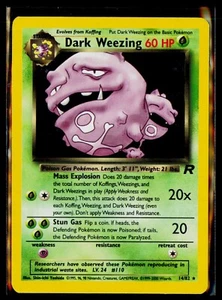 Dark Weezing Team Rocket 14/82 Holo Pokémon Raro TCG Vintage MP! - Foto 1 di 2