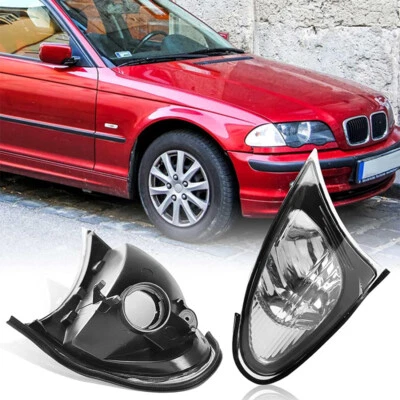 2pcs Corner Lights Brake Turn signal Lamps For 2002-2005 BMW 3-Series E46 4 Door - Image 1 of 4