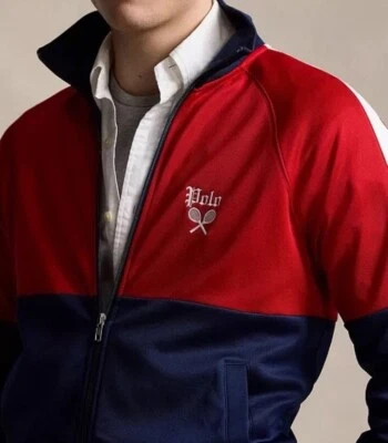 Chaqueta de pista polar Polo Ralph Lauren para hombre raquetas de tenis talla: XL Foto 1 de 4