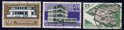 1969 Netherlands SC# B444-B447 - Contemporary Architecture - 3 Different - Used - Image 1 of 2