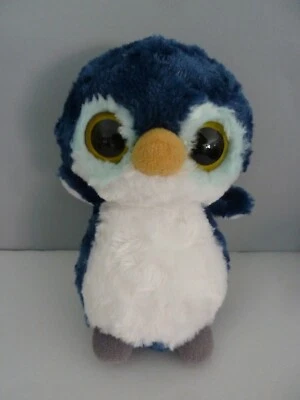 *. DOUDOU PELUCHE YOOHOO & FRIENDS PINGOUIN HIBOU BLEU BLANC HT16cm - EXC. ETAT - Photo 1/4