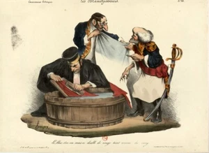 HONORE DAUMIER LES BLANCHISSEURS POLITIC GRAVURE ART GICLEE PRINT FINE CANVAS - Picture 1 of 4