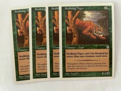MTG 4X PORTAL THREE KINGDOMS STALKING TIGER NM/M P3K COMMON ENGLISH CREATURE - Image 1 of 4