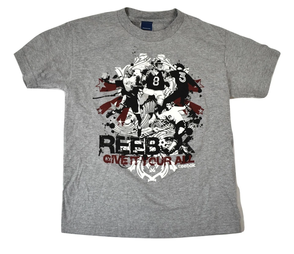 Reebok Youth Boys Give It Your All Sports Print Shirt New M (10-12) - Image 1 of 1