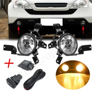 For Honda CR-V 2007 2008 2009 Bumper Fog Lights +H11 Bulbs+Switch+Bezel+Harness - Picture 1 of 12