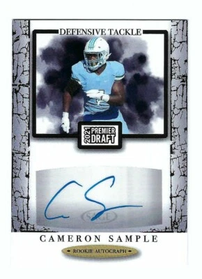 2021 SAGE HIT Premier Draft Cameron Sample AUTO Cincinnati Bengals Tulane - Image 1 of 2