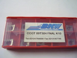10 Stück CCGT 09T304 FNAL K10 Wendeschneidplatten Tungaloy - Bild 1 von 2