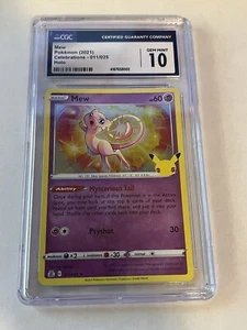 GCC Pokémon Celebrazioni Mew 011/025 Olo Olo Raro CGC 10 Gemme Nuovo di zecca - Foto 1 di 2