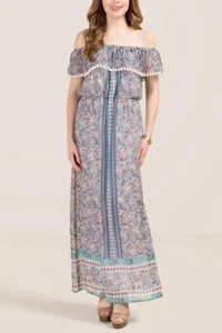 Nuevo con etiquetas Maxi Vestido de Encaje Fuera del Hombro Francesca_XL - Imagen 1 de 8