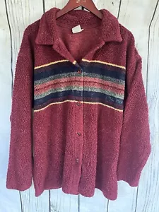 Vintage Anthropologie Maßband Pullover Strickjacke gestreift kastanienbraun Knöpfe groß - Bild 1 von 7