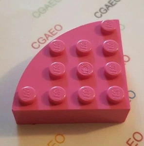 1 X Lego 2577 Brick, Round Corner 4 x 4 Full Brick - DARK PINK - Photo 1/1