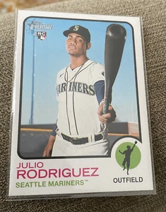 2022 Topps Heritage High Number #700 Julio Rodriguez - Mariners | Rookie Card - Picture 1 of 2