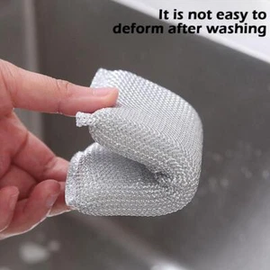 Stahldraht Spülschwamm doppelseitig Reinigungsschwamm Öl nicht O4S0 M7S Z5H8 - Bild 1 von 15