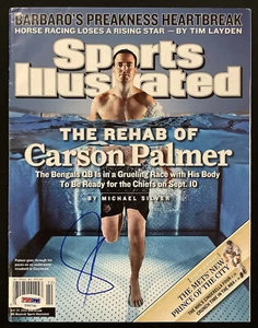 Carson Palmer Signed Sports Illustrated 5/29/06 No Label Bengals QB Auto PSA/DNA - Picture 1 of 4