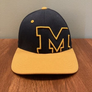University of Michigan Wolverines NCAA Zephyr Blue One Size Stretch Fitted Hat - Picture 1 of 9