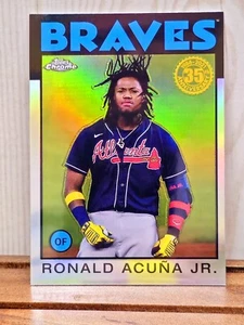 🔥 Rare Ronald Acuna Jr. Refractor 2021 Topps Chrome #86BC-3 Investment  - Picture 1 of 2