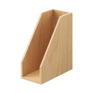 Muji Wood Small letter stand 14.7cm × 12.6cm × 6.3cm  Japan organized desk - Picture 1 of 6